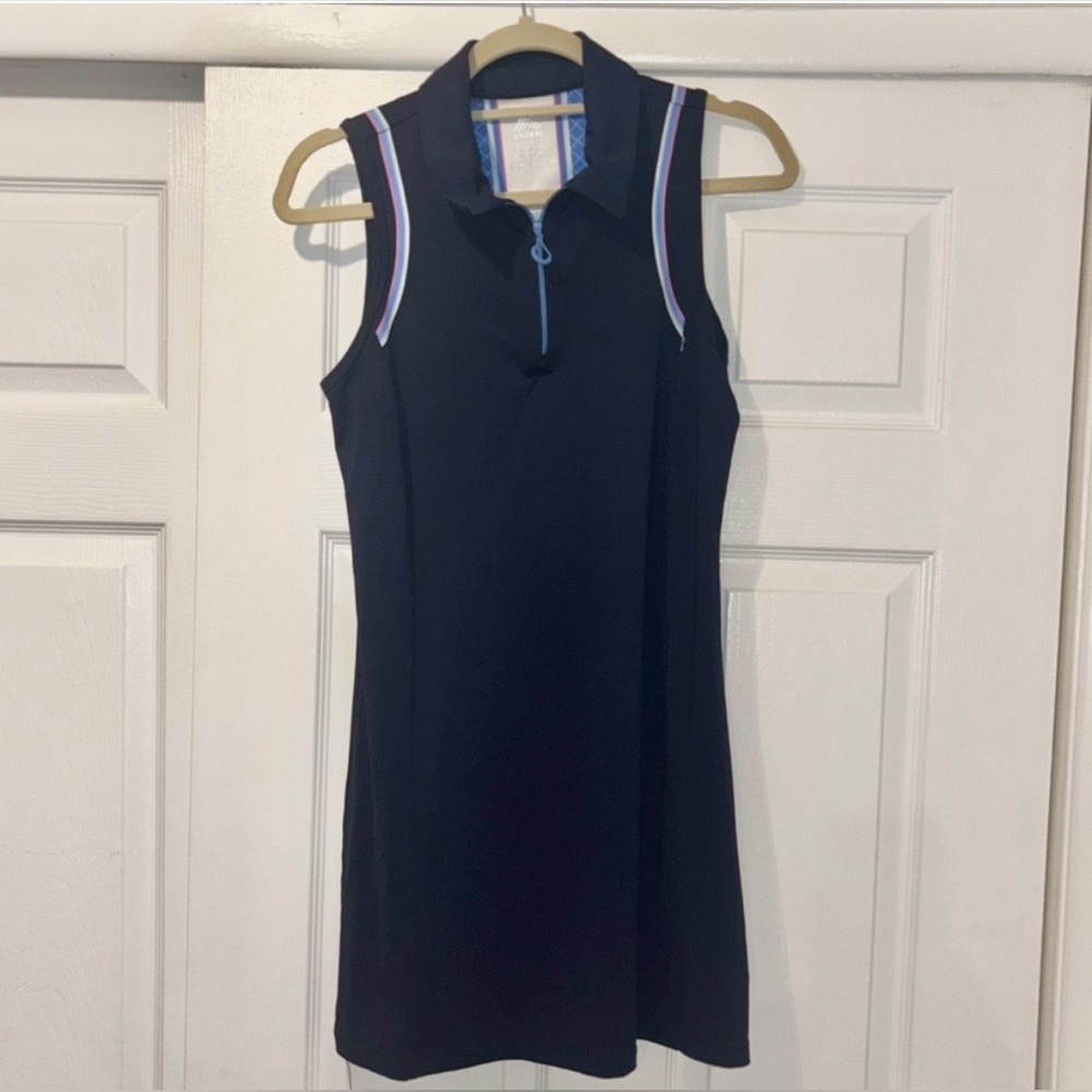 Navy Sleeveless RBX Polo Dress - size small
